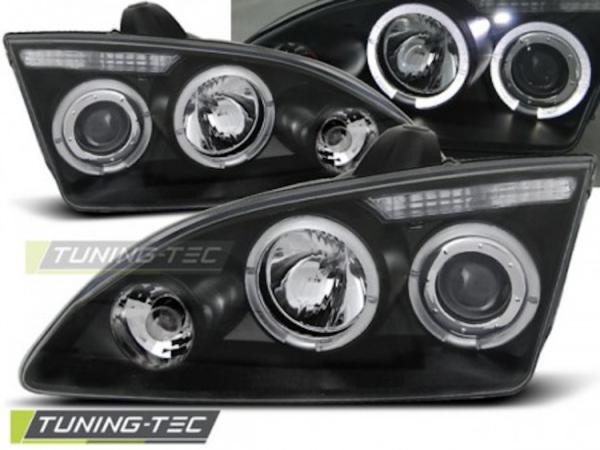 Scheinwerfer Angel Eyes für Ford Focus 2 Bj. 04-08 Schwarz