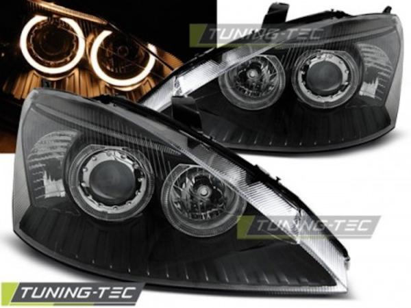 Scheinwerfer Angel Eyes für Ford Focus MK1 Bj. 98-01 Schwarz