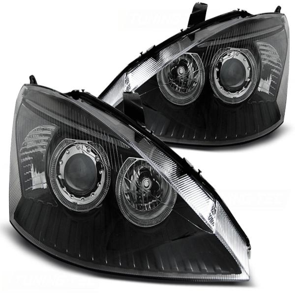Scheinwerfer Angel Eyes für Ford Focus MK1 Bj. 98-01 Schwarz