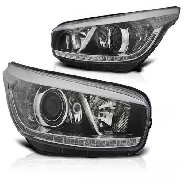 Scheinwerfer LED Tagfahrlicht Optik für Kia Ceed II Bj. 12-18 Schwarz