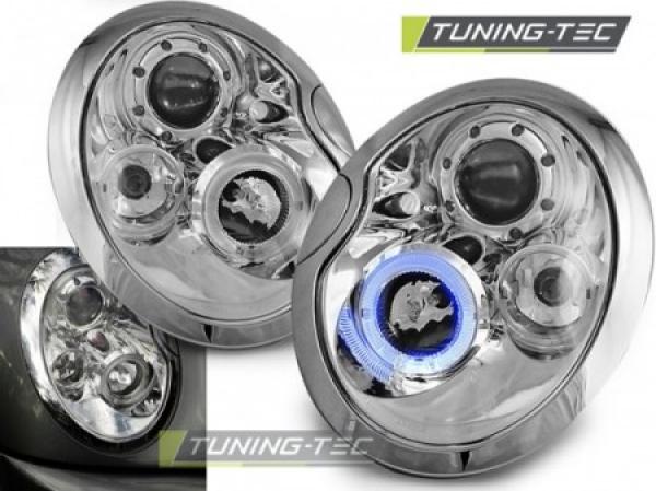 Scheinwerfer Angel Eyes für Mini R50 R52 R53 Bj. 01-06 Chrom