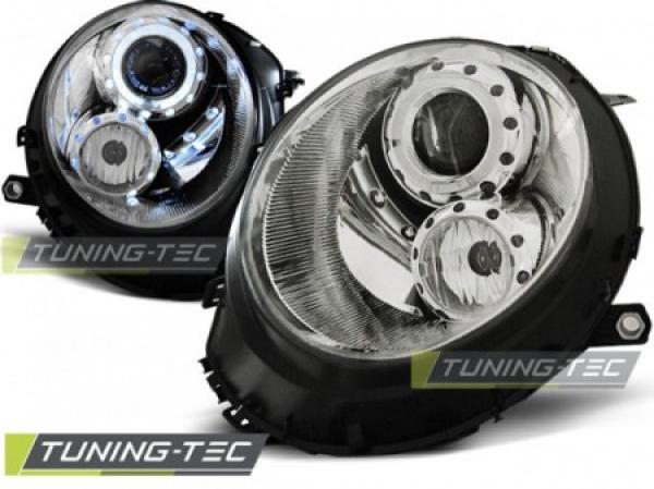 Scheinwerfer Angel Eyes für Mini One Cooper Bj. 06-14 Chrom