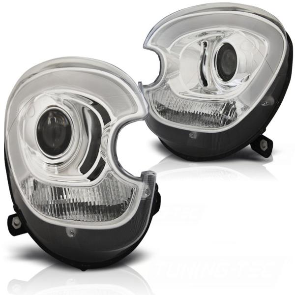Xenon Scheinwerfer LED Tagfahrlicht Optik für Mini R60 R61 B10-14 Chrom LTI