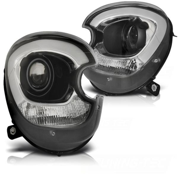 Xenon Scheinwerfer LED Tagfahrlicht Optik für Mini R60 R61 10-14 Schwarz LTI