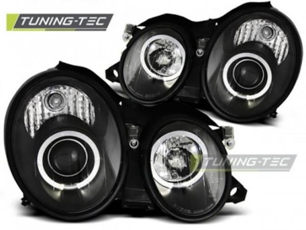 Scheinwerfer Angel Eyes für Mercedes CLK W208 Bj. 97-02 Schwarz
