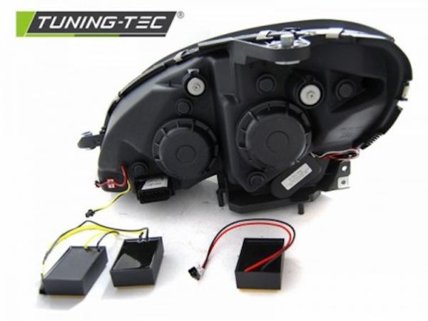 Scheinwerfer LED Tagfahrlicht Optik für Mercedes C-Klasse W204 07-10 Chrom LTI