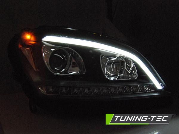 LED Tagfahrlicht Scheinwerfer für MB ML W164 05- schwarz dynamischem LED Blinker