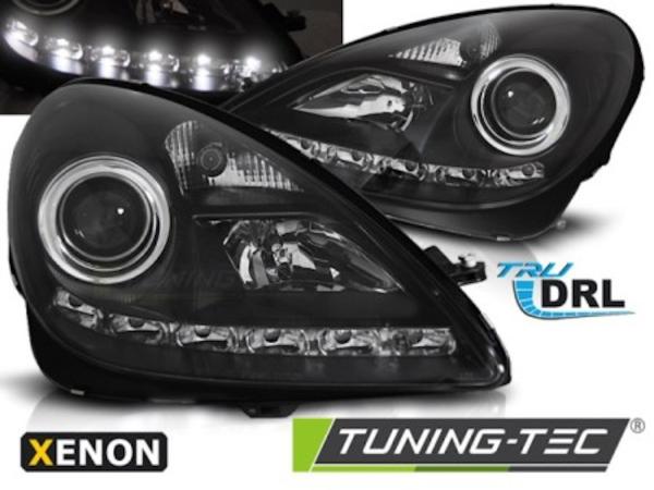 Xenon Scheinwerfer DRL LED Tagfahrlicht für Mercedes SLK R171 Bj. 04-11 Schwarz