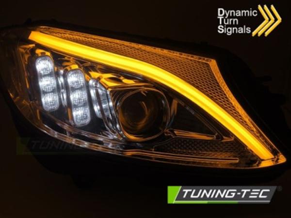 Scheinwerfer DRL LED Tagfahrlicht für Mercedes C-Klasse W205 Bj. 14-18 Chrom