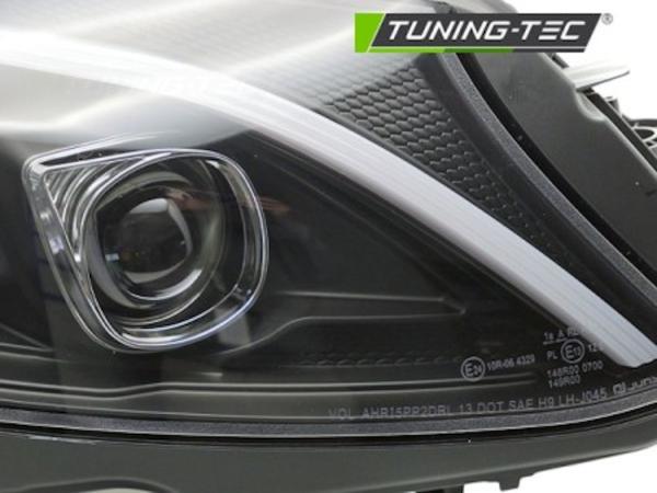 Scheinwerfer DRL LED Tagfahrlicht für Mercedes C-Klasse W205 Bj. 14-18 Schwarz