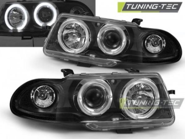 Scheinwerfer Angel Eyes für Opel Astra F Bj. 94-98 Schwarz
