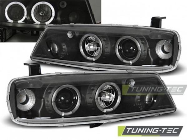 Scheinwerfer Angel Eyes für Opel Calibra Bj. 90-97 Schwarz