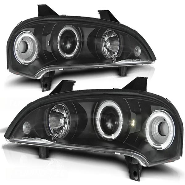 Scheinwerfer Angel Eyes für Opel Tigra A Bj. 94-00 Schwarz