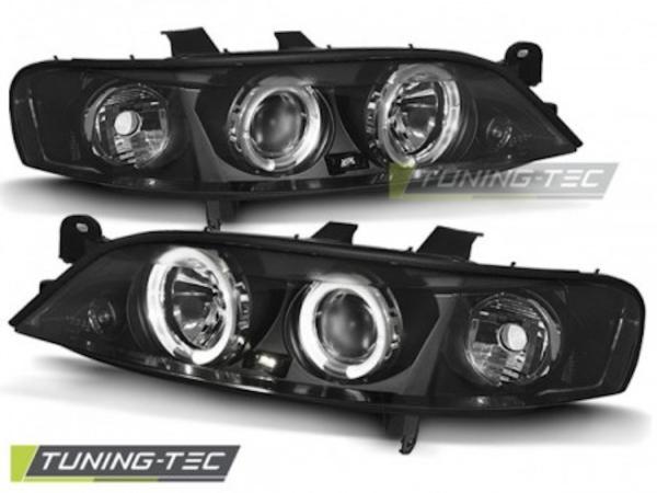Scheinwerfer Angel Eyes für Opel Vectra B Bj. 95-98 Schwarz