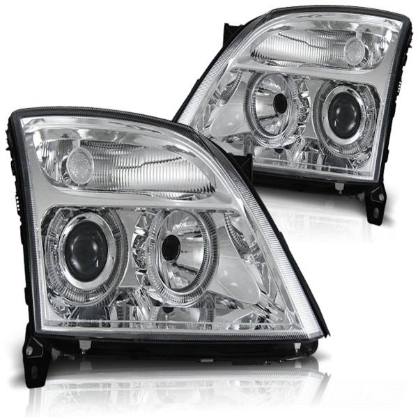 Scheinwerfer Angel Eyes für Opel Vectra C / Signum Bj. 02-05 Chrom