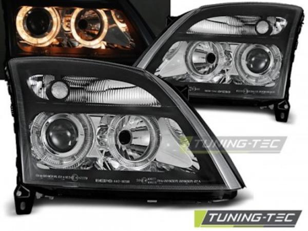 Scheinwerfer Angel Eyes für Opel Vectra C / Signum Bj. 02-05 Schwarz