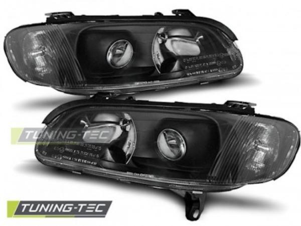 Scheinwerfer Klarglas für Opel Omega B Bj. 94-99 Schwarz