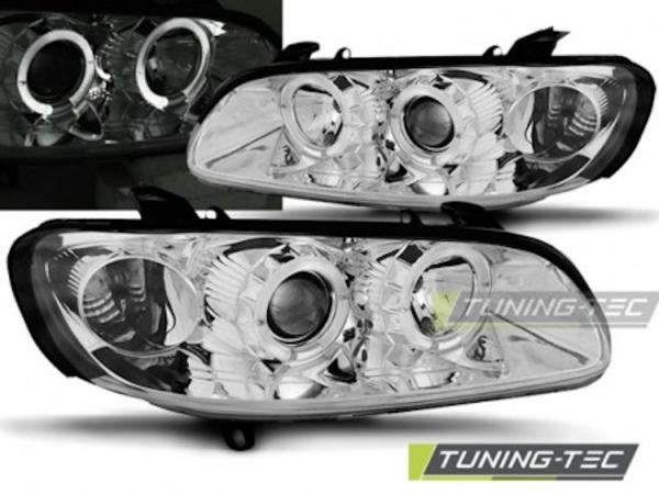 Scheinwerfer Angel Eyes für Opel Omega B Bj. 94-99 Chrom