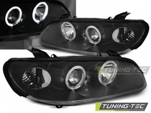 Scheinwerfer Angel Eyes für Opel Omega B Bj. 94-99 Schwarz