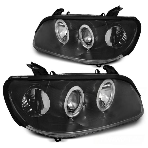 Scheinwerfer Angel Eyes für Opel Omega B Bj. 94-99 Schwarz