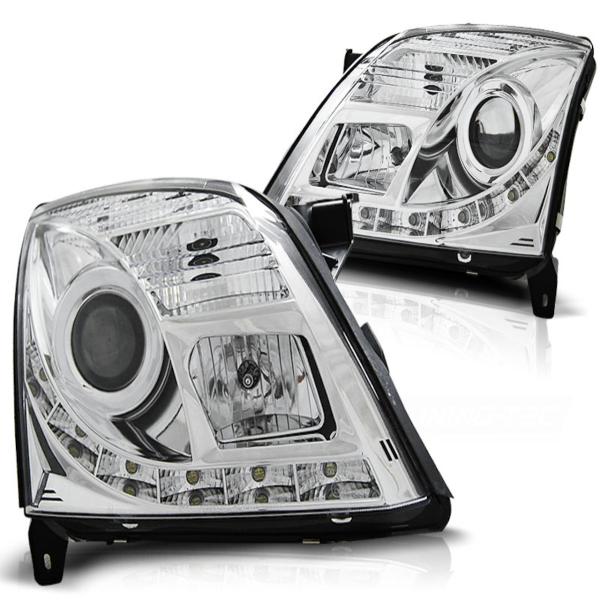 Xenon Scheinwerfer DRL LED Tagfahrlicht für Opel Vectra C / Signum 02-05 Chrom