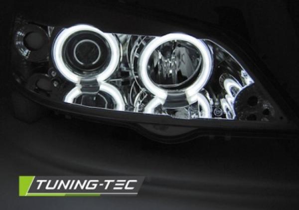 Scheinwerfer CCFL Angel Eyes für Opel Astra G Bj. 98-05 Chrom