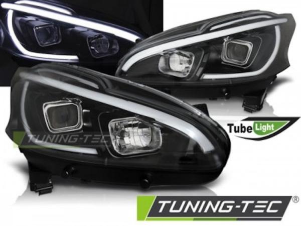 Scheinwerfer LED Tagfahrlicht Optik für Peugeot 208 Bj. 12-15 Schwarz LTI