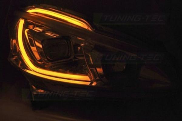 Scheinwerfer LED Tagfahrlicht Optik für Peugeot 208 Bj. 12-15 Schwarz LTI