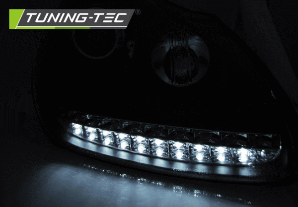 Xenon Scheinwerfer LED Tagfahrlicht Optik für Porsche Cayenne 955 02-06 Chrom