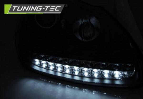 Xenon Scheinwerfer LED Tagfahrlicht Optik für Porsche Cayenne 955 02-06 Schwarz