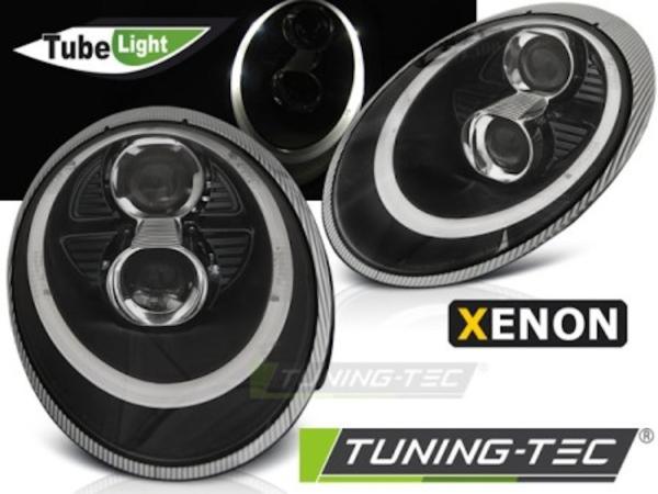 Xenon Scheinwerfer LED Tagfahrlicht Optik für Porsche 911 997 Bj. 04-08 Schwarz