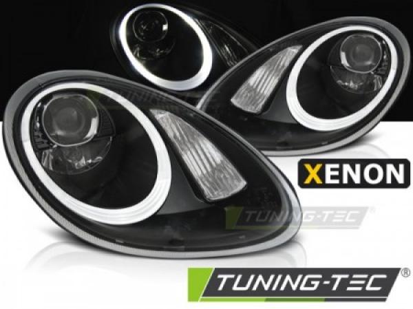 Xenon Scheinwerfer LED Tagfahrlicht Optik für Porsche Boxster 987 Cayman 987c