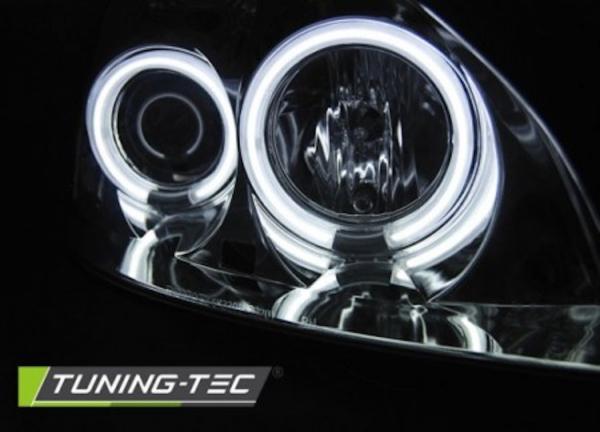 Scheinwerfer CCFL Angel Eyes für Renault Clio 2 Bj. 01-05 Chrom