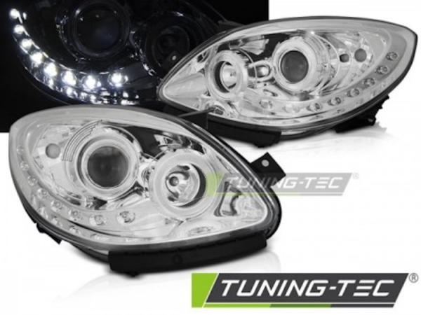 Scheinwerfer LED Tagfahrlicht Optik für Renault Twingo Bj. 07-11 Chrom