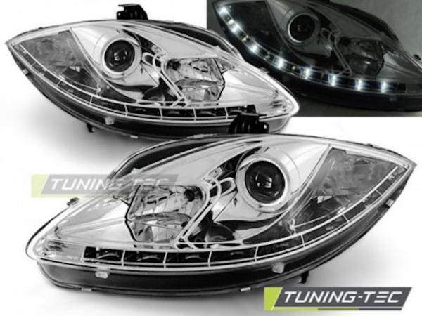 Scheinwerfer LED Tagfahrlicht Optik für Seat Leon 1P / Altea 5P 04-09 Chrom