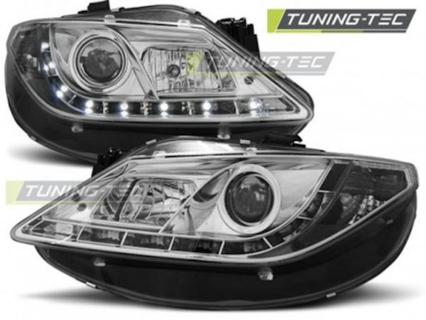 Scheinwerfer LED Tagfahrlicht Optik für Seat Ibiza 6J Bj. 08-12 Chrom