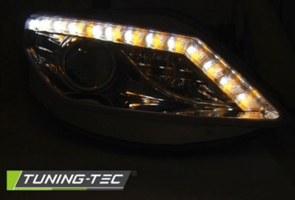 Scheinwerfer LED Tagfahrlicht Optik für Seat Ibiza 6J 08-12 Chrom LED Blinker