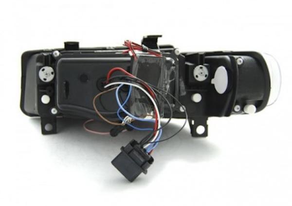 Scheinwerfer CCFL Angel Eyes für Seat Leon 1M / Toledo 1M Bj. 99-06 Schwarz