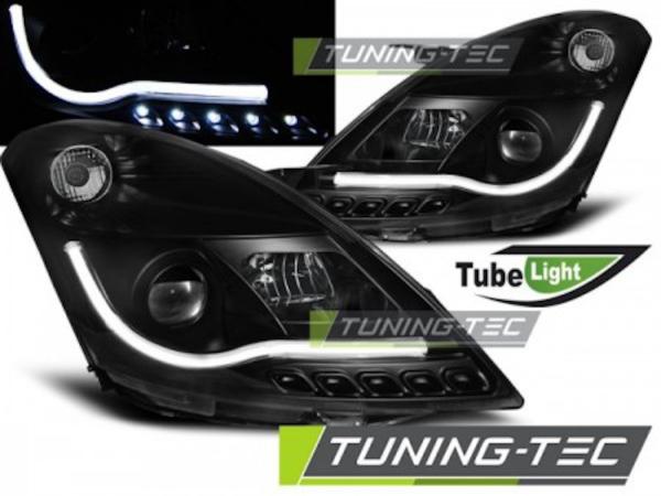Scheinwerfer LED Tagfahrlicht Optik für Suzuki Swift 5 Bj. 10-16 Schwarz LTI