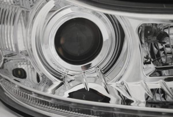 Scheinwerfer LED Tagfahrlicht Optik für Skoda Octavia 2 1Z Facelift 09-12 Chrom