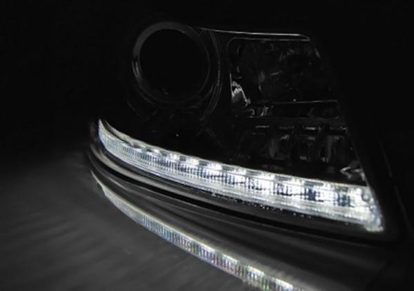 Scheinwerfer LED Tagfahrlicht Optik für Skoda Octavia 2 1Z Facelift 09-12 Chrom