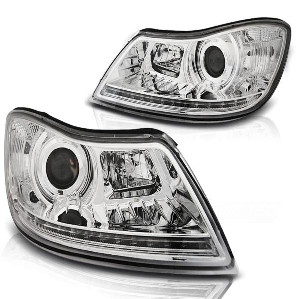 Scheinwerfer DRL LED Tagfahrlicht für Skoda Octavia 2 (1Z Facelift) 09-12 Chrom