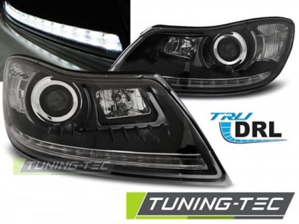 Scheinwerfer DRL LED Tagfahrlicht für Skoda Octavia 2 1Z Facelift 09-12 Schwarz