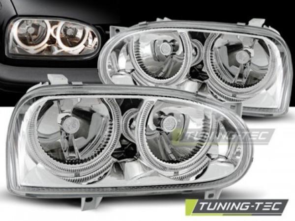 Design Angel Eyes Scheinwerfer für VW Golf 3 91-97 chrom
