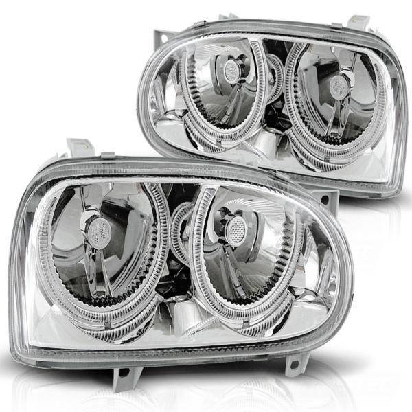 Design Angel Eyes Scheinwerfer für VW Golf 3 91-97 chrom