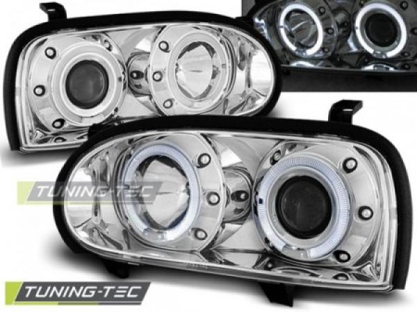 Scheinwerfer Angel Eyes für VW Golf 3 91-97 Chrom