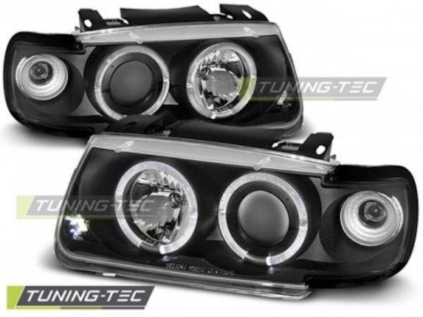 Scheinwerfer Angel Eyes VW Polo 6N Bj. 94-99 Schwarz