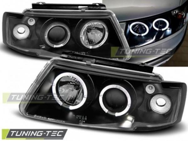 Scheinwerfer Angel Eyes für VW Passat 3B Bj. 96-00 Schwarz