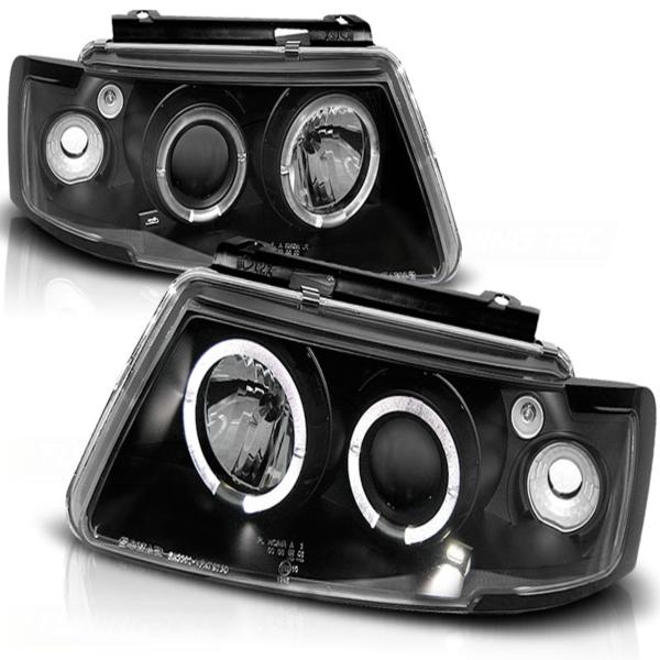 Scheinwerfer Angel Eyes für VW Passat 3B Bj. 96-00 Schwarz