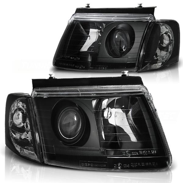 Klarglas Xenon Design Scheinwerfer für VW Passat 3B (B5) 96-00 schwarz